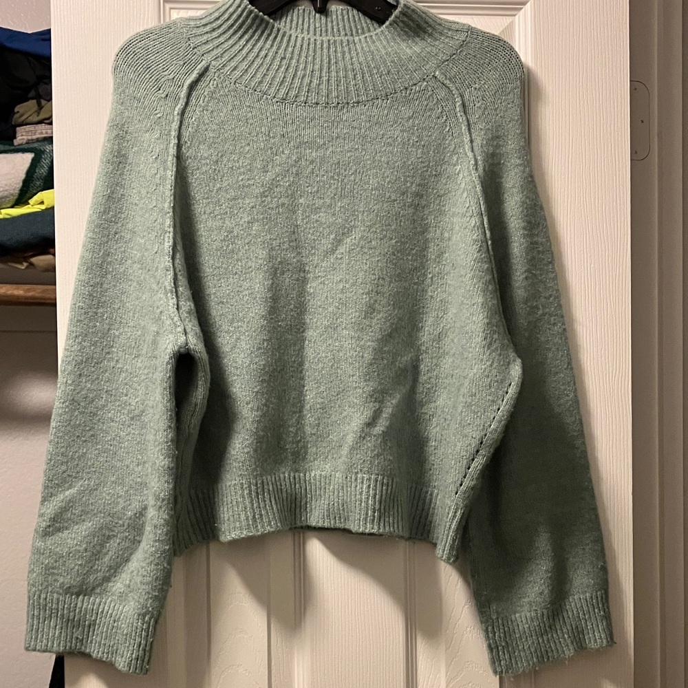 Karlie Soft Green Turtleneck Sweater
